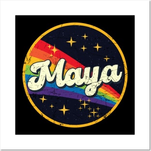 Maya // Rainbow In Space Vintage Grunge-Style Posters and Art